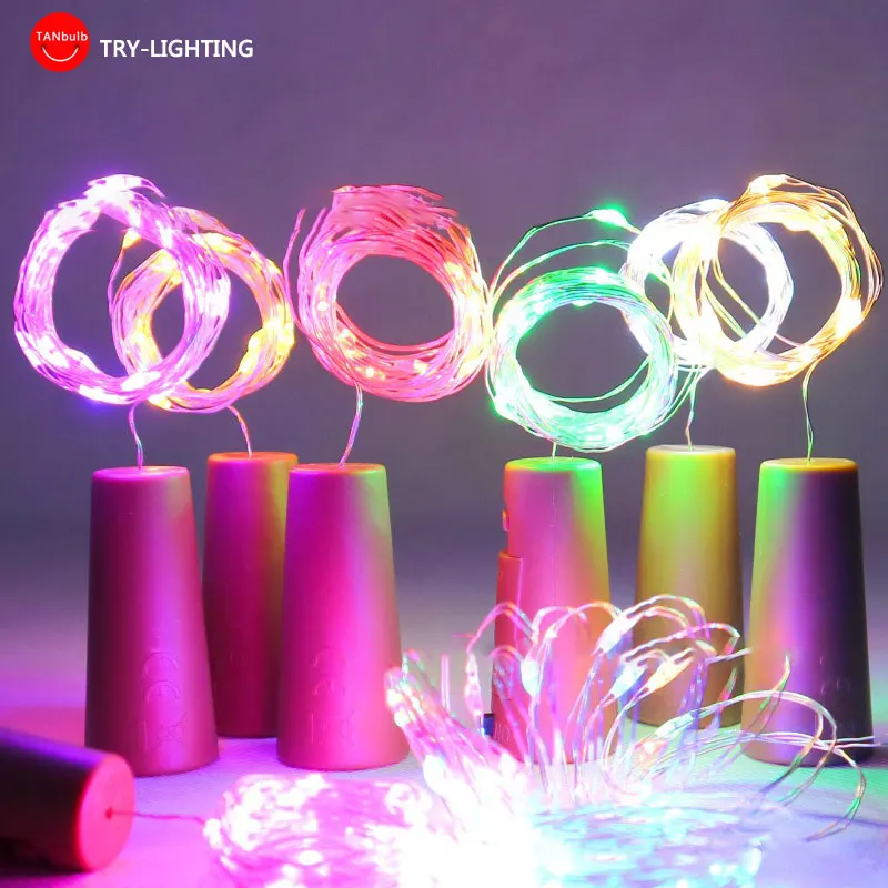Wine bottle stopper LED decorative light string Button electronic Starry copper wire | Лампы и освещение