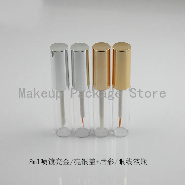

10/30/50/100pcs 8ml Empty Makeup DIY Lip Gloss Bottle/Labial Glair Tube/Mascara Bottle/eyeliner Tube UV Gold Silver Tube