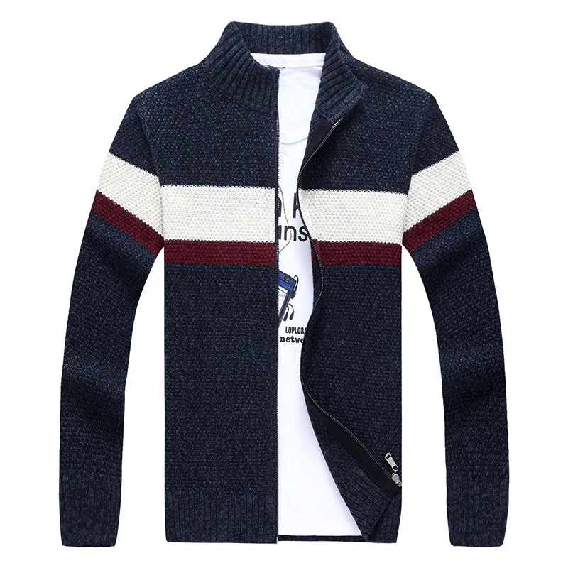 

Autumn Winter Mens Fashion Casual Brand Zipper Sweater Cardigan Men Knit Christmas Sweaters Men's Cotton Wool Jumper Coat