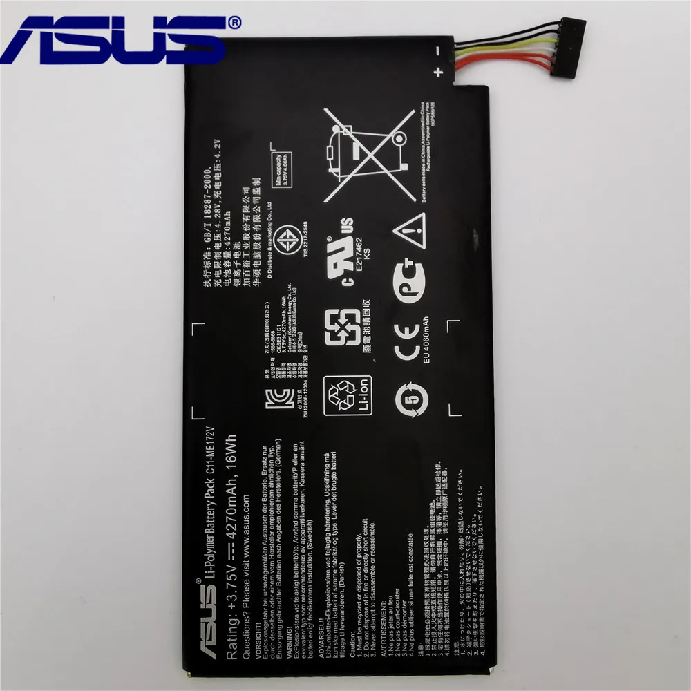 Оригинальный ASUS C11-ME172V планшетный ПК аккумулятор для MeMoPad K0W K004 Fonepad ME371MG ME371 ME172V