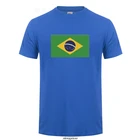 Брендовая футболка с бразильским флагом для фанатов Бразилии, для мужчин и женщин, уличная одежда в стиле Харадзюку, хлопковая Футболка с круглым вырезом, летняя футболка