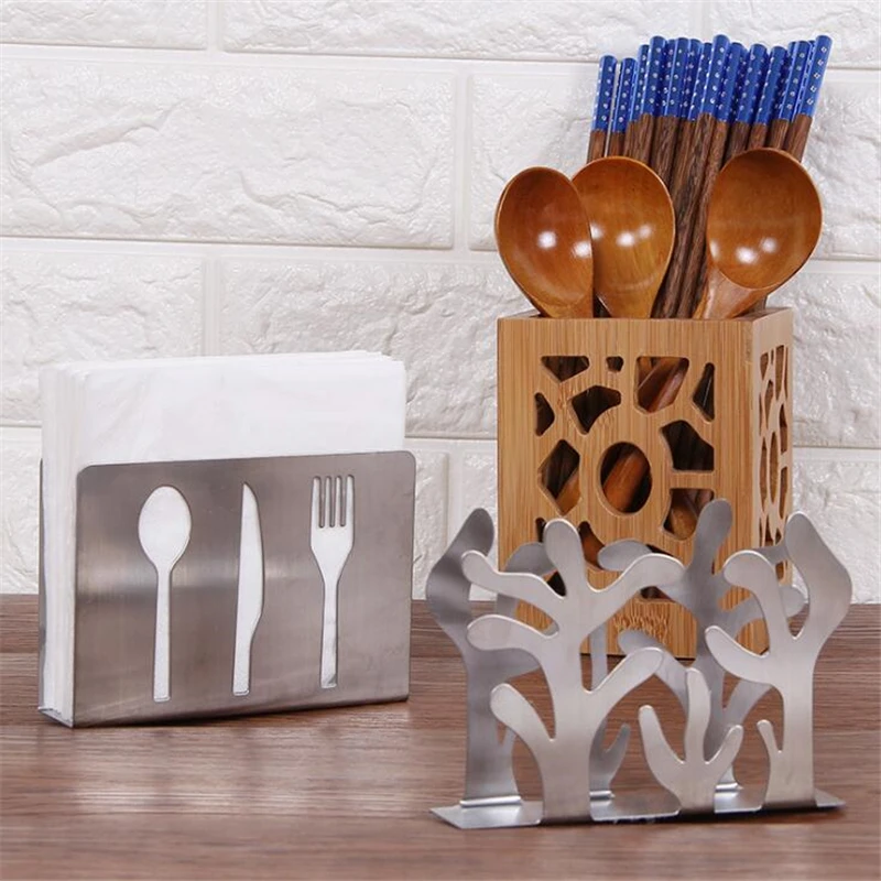 Креативный держатель для салфеток из нержавеющей стали стойка коробка столовых