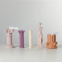 new aromatherapy candle plaster material european roman column venus home furnishing decoration silicone mold