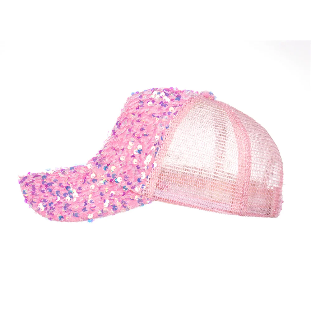 New Shiny Baseball Cap Women Summer Breathable Mesh Trucker Caps Bone Gorras Mujer Sun Hat Streetwear Hip Hop Hats Dropshipping