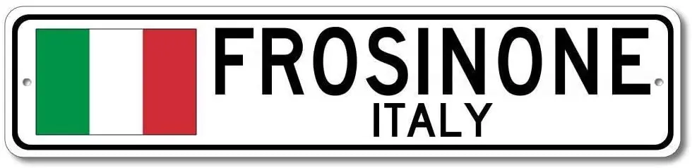 Frosinone итальянский флаг знак на заказ металлический для домашнего декора смешные