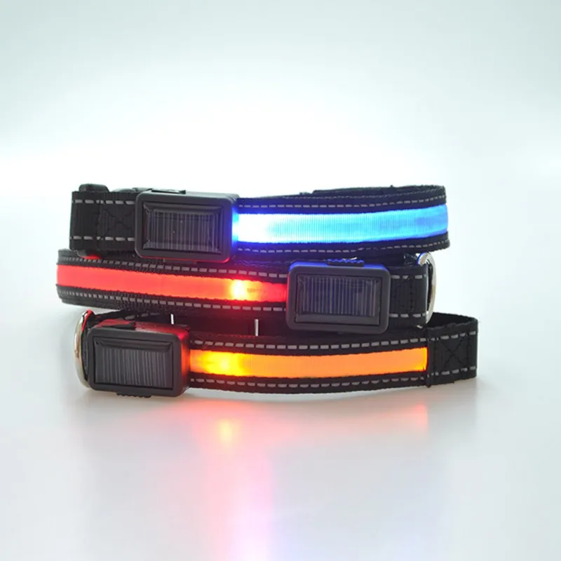 

Светодиодный ошейник для собак с солнечной зарядкой и зарядкой от USB
