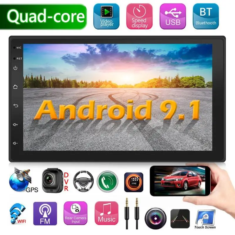 SWM 9218S Модернизированный двойной 2 DIN Android 9 1 автомобильный стерео gps навигатор