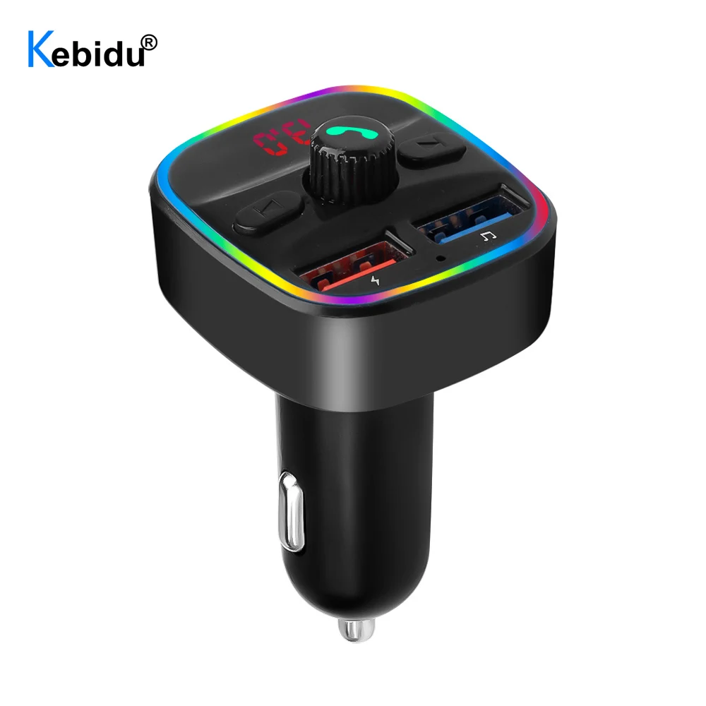 

Автомобильное зарядное устройство Kebidu, Bluetooth 5,0, USB, с ярсветильник Том, автомобильное радио, аудиоадаптер, mp3-плеер, TF-карта, быстрая зарядка ...