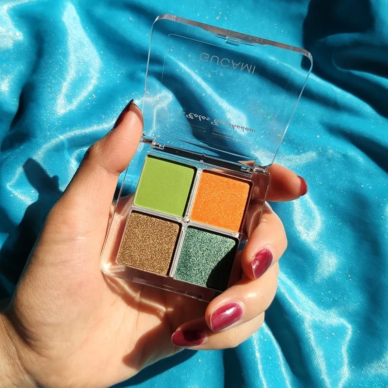 4 Цвета для палитры теней век пигментированные Матовый Блеск мерцающие тени