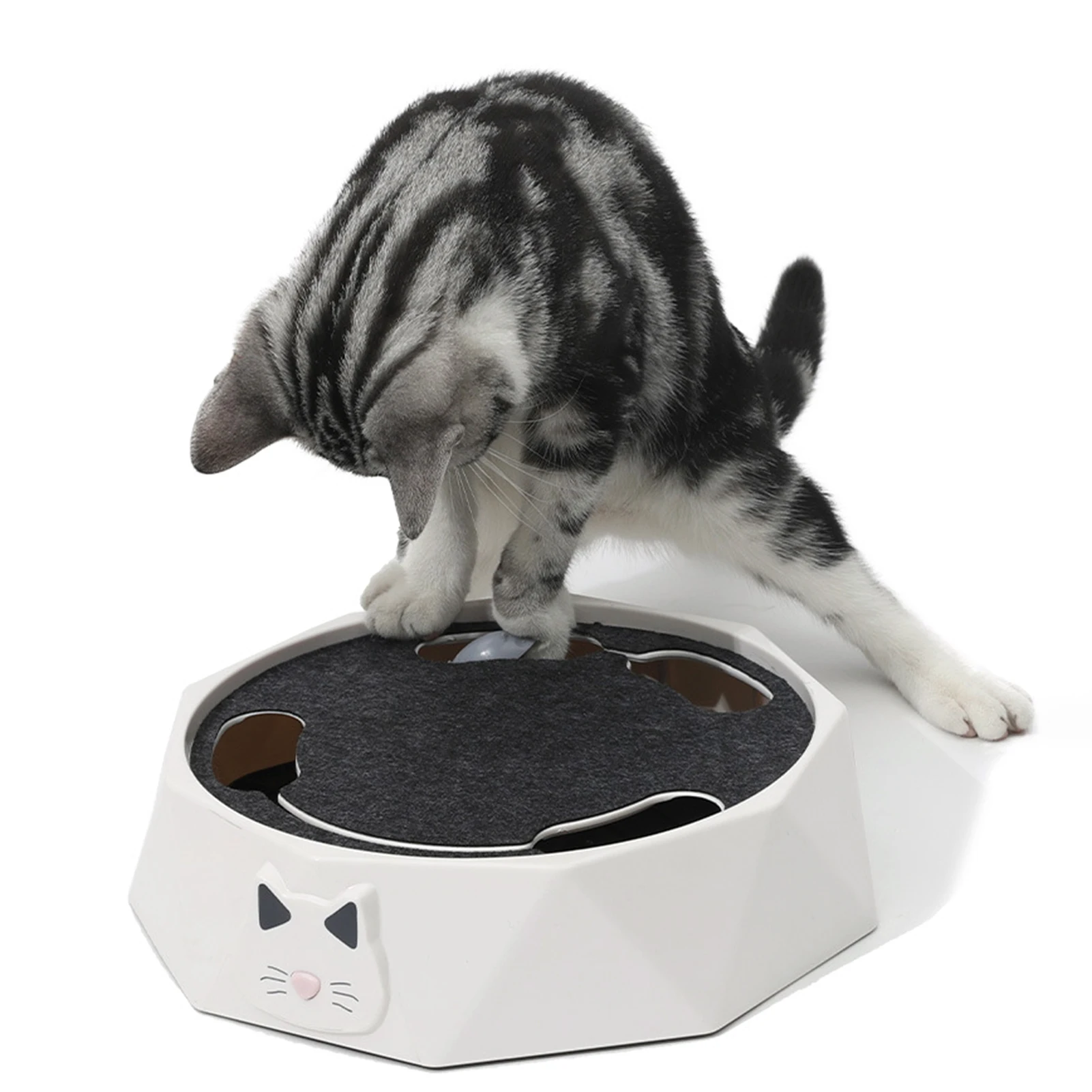 

New Pet Electric Toy Simulation Mouse Cat Fun Dual Speed Adjustable Cat Turntable Play Kitten Hunting Toy Interactive Supplies