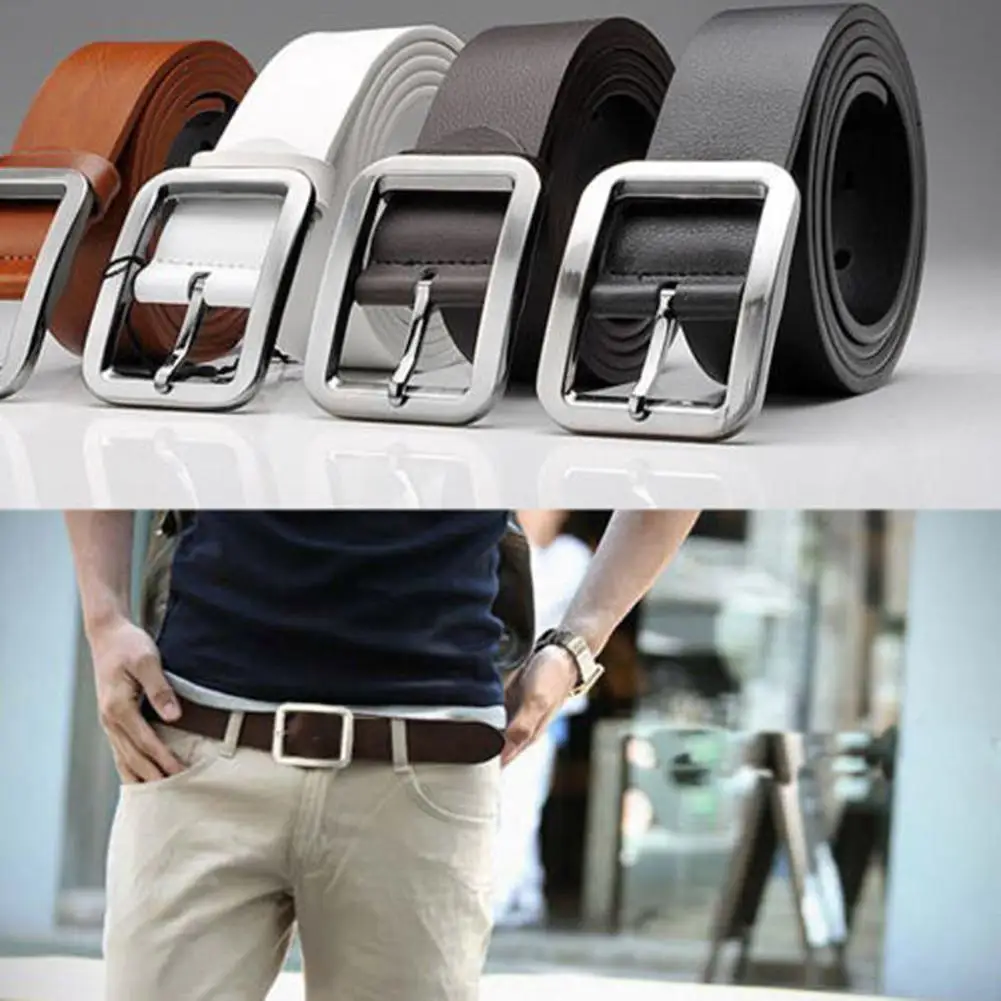 

Belts Men Business Men Casual Pin Buckle Waist Strap Faux Leather Belt Waistband Accessory 2021