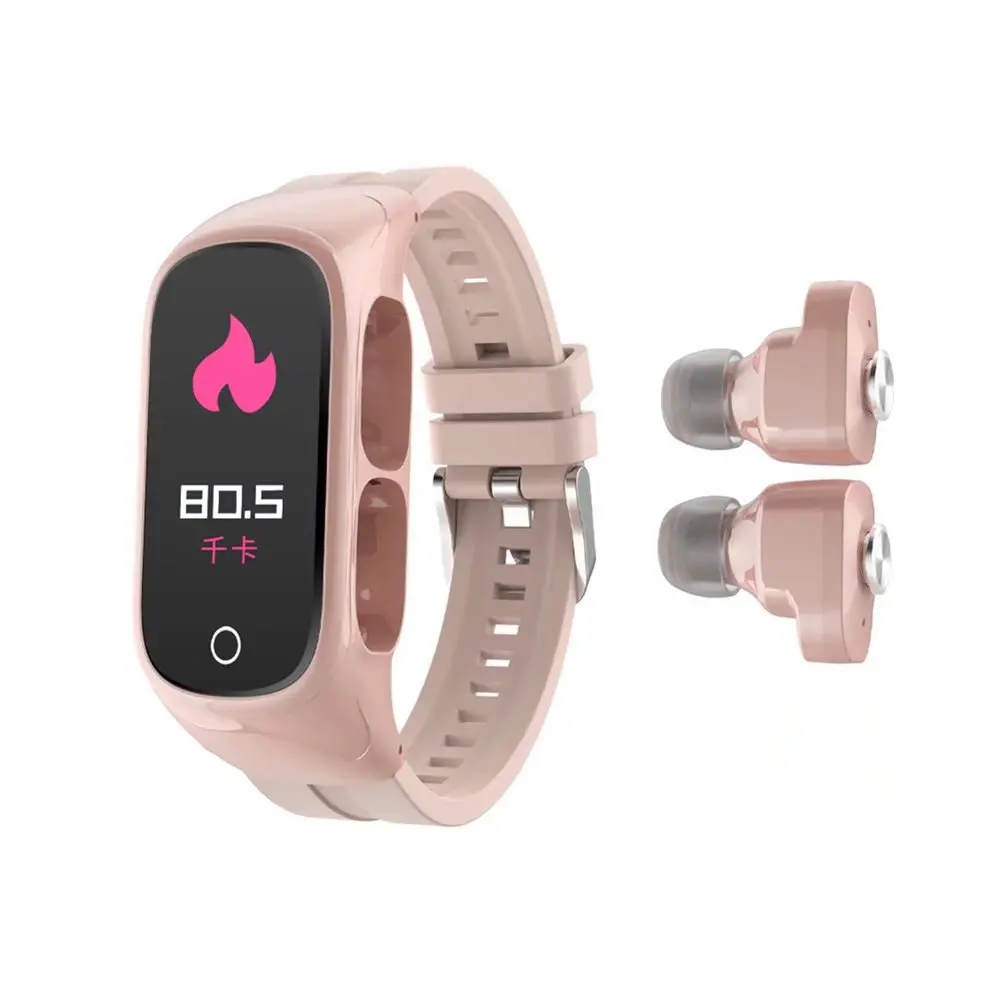 

N8 Smart Watch 2 In1 Multifunctional Wireless TWS Bluetooth Earphone Bracelet Fitness Tracker Wristband Headset For Men Women
