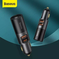 baseus 120w car charge fast charger with cigarette lighter phone charger work with car from 12v to 24v for iphone huawei samsung