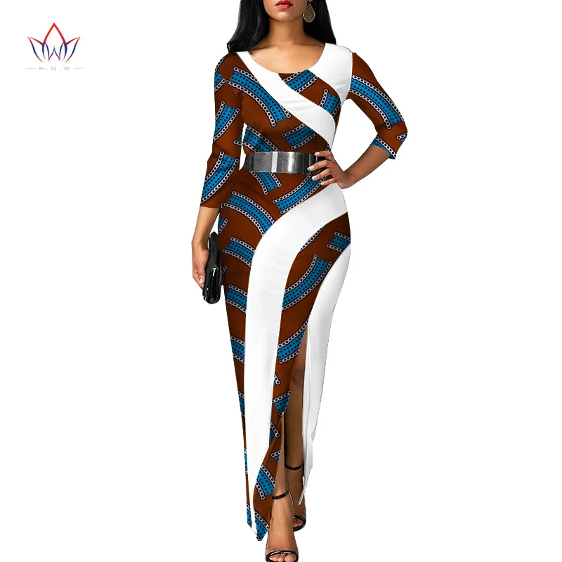 Vestidos африканские женские платья новая мода элегантная африканская одежда Дашики размера плюс сексуальные вечерние платья WY3120 - Цвет: 10