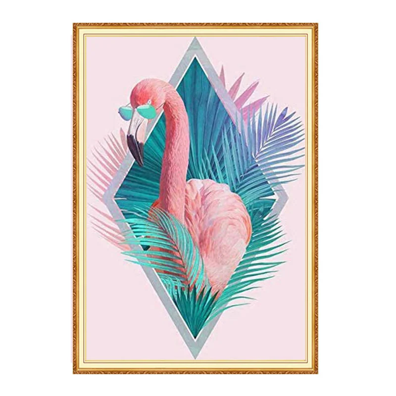Meian Flamingo животное полный квадратный алмаз 5D DIY алмазное искусство алмазная