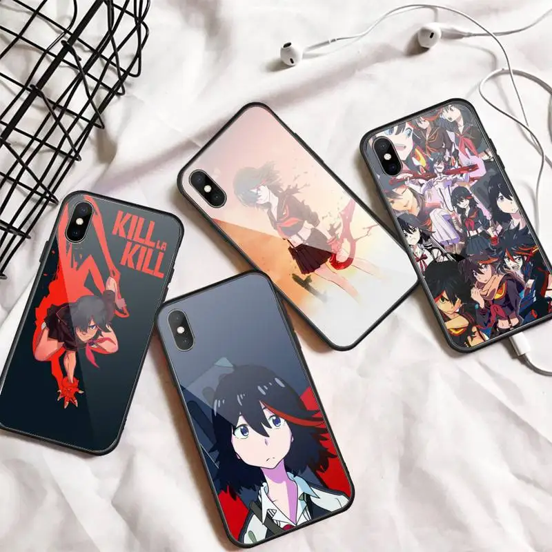 

KILL la KILL Japan anime Phone Case Tempered glass For iphone 6 7 8 plus X XS XR 11 12 13 PRO MAX mini