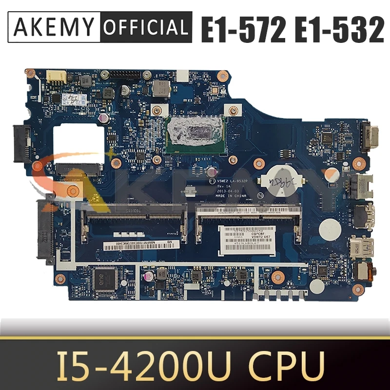 

Для Acer Aspire E1-572 E1-532 I5-4200U Материнская плата ноутбука LA-9532P SR170 DDR3 материнская плата