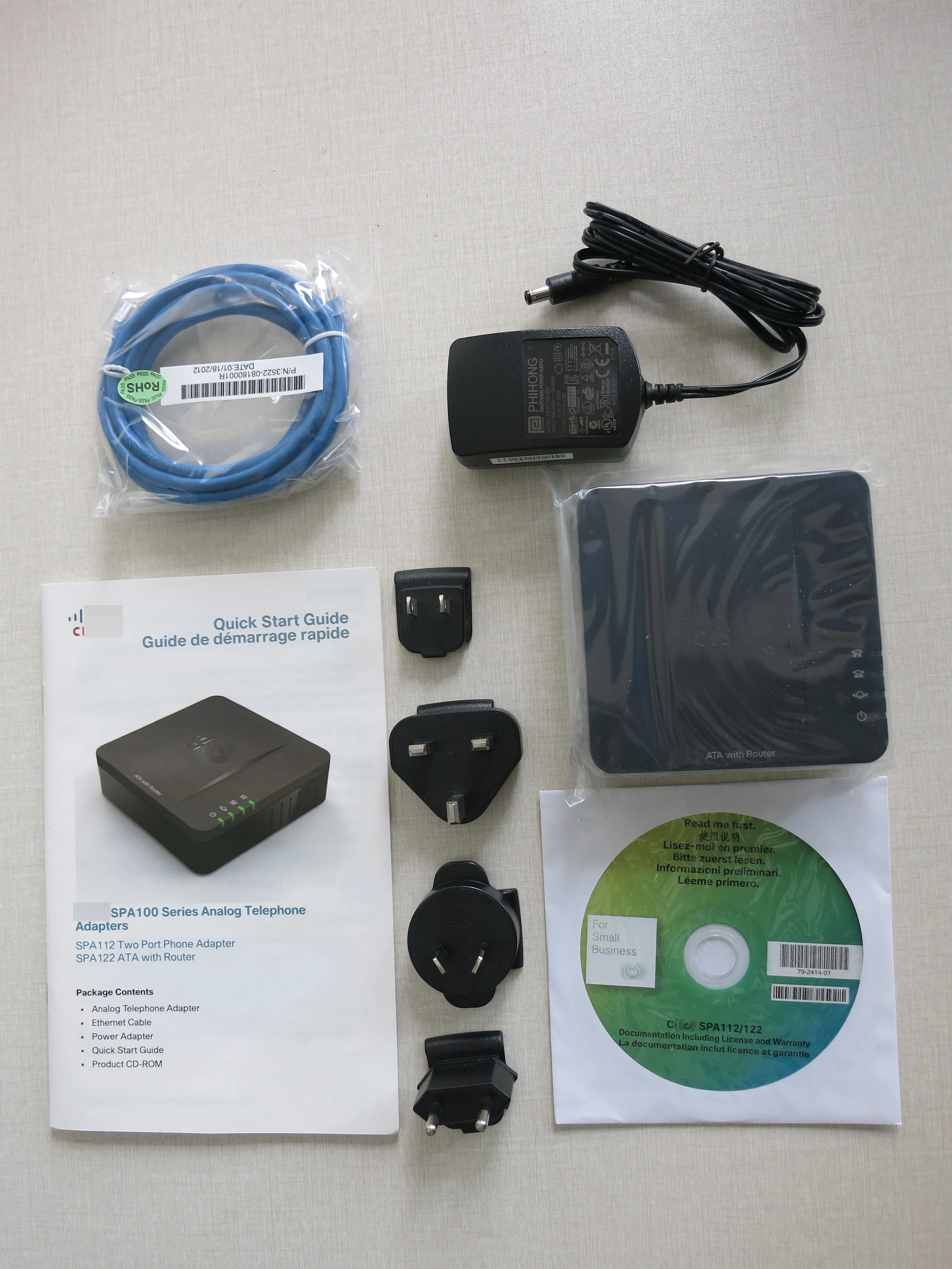 Новый оригинальный голосовой шлюз SPA122 ATA с маршрутизатором VoIP адаптер для