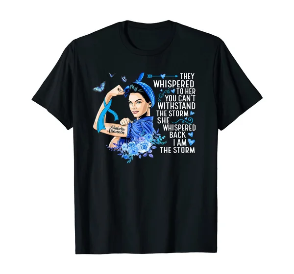 

Diabetes Awareness Strong Warrior Support Girl Women Gift T-Shirt