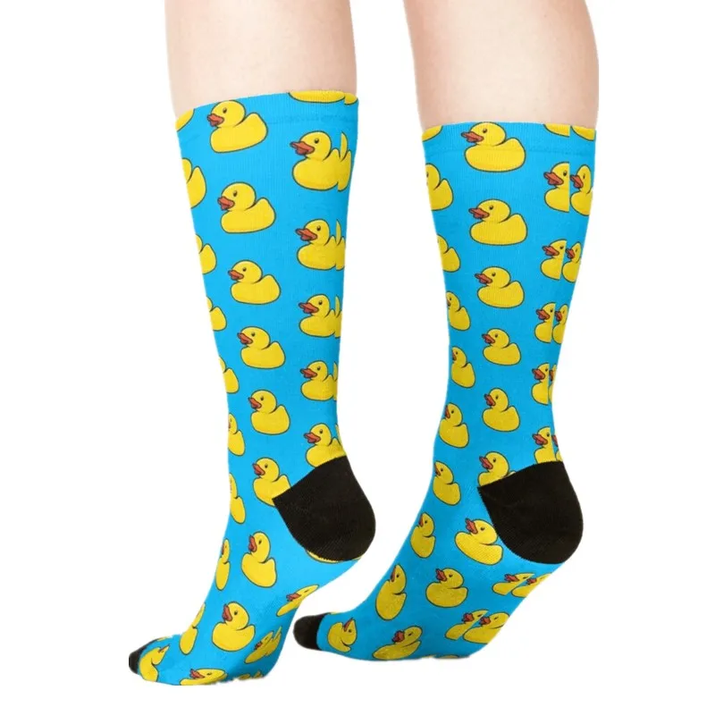 

2021 Women's socks kawaii Silly goose pack Printed Socks Woman harajuku Happy Funny Novelty cute girl gift Socks for women