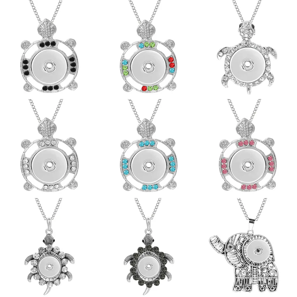 Новые ювелирные изделия Стразы черепаха слон ожерелье с защелкой подходит для 20