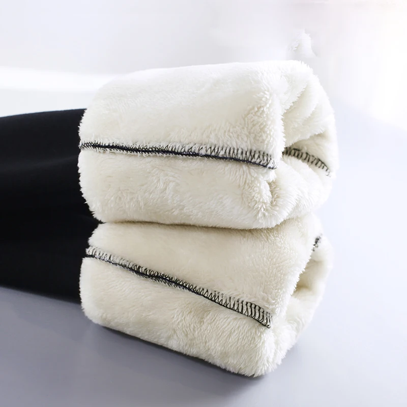 Женские зимние толстые кашемировые брюки из шкуры ягненка теплые женские