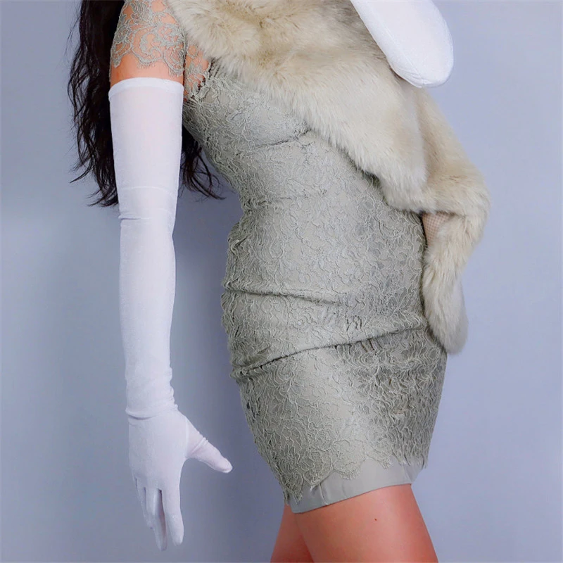 

Перчатки Бархатные женские, 70 см, 28 дюймов, удлиненные, эластичные, с сенсорным экраном