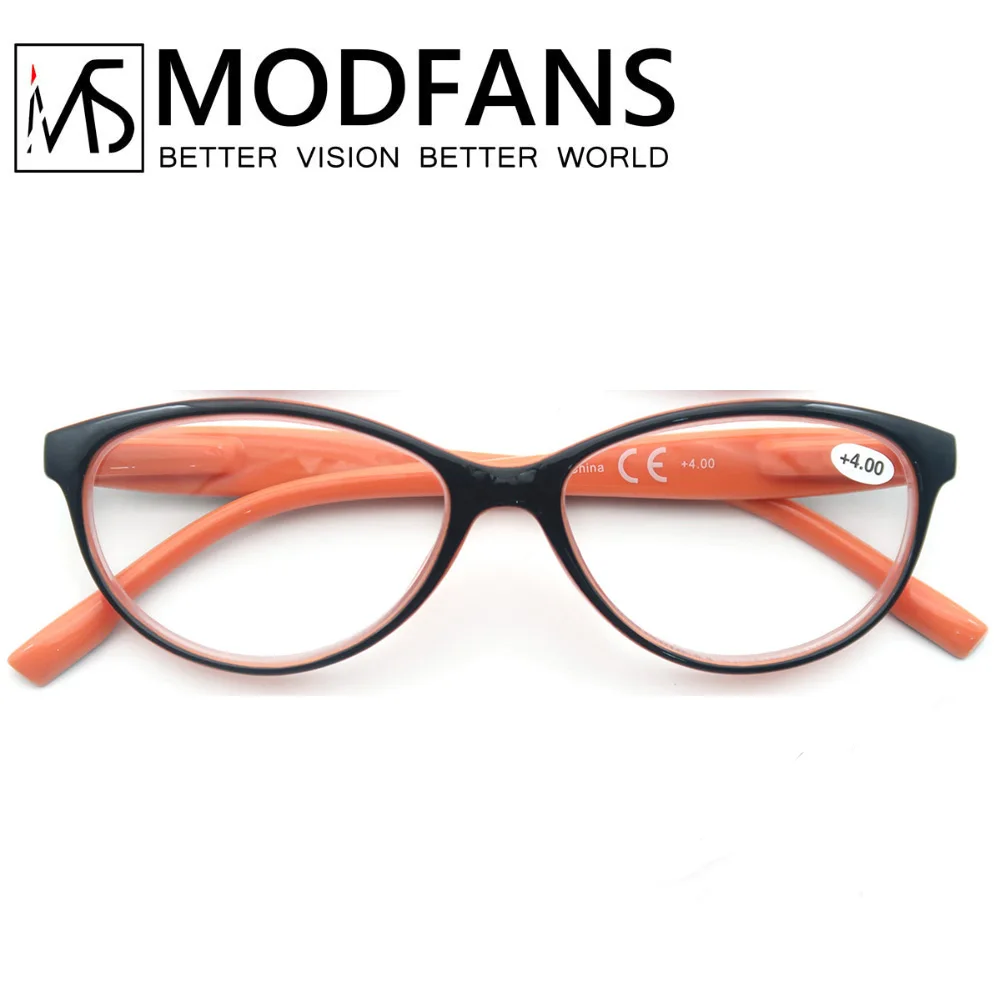 Женские очки для чтения MODFANS Овальные Солнцезащитные кошачий глаз с диоптриями
