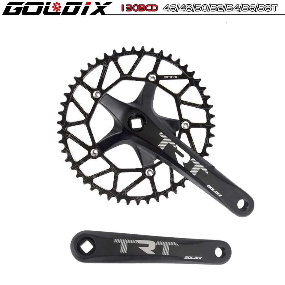 

GOLDIX mountain road folding bicycle crank 170mm square hole BCD130MM bicycle accessories fixed gear crankset bike crankset