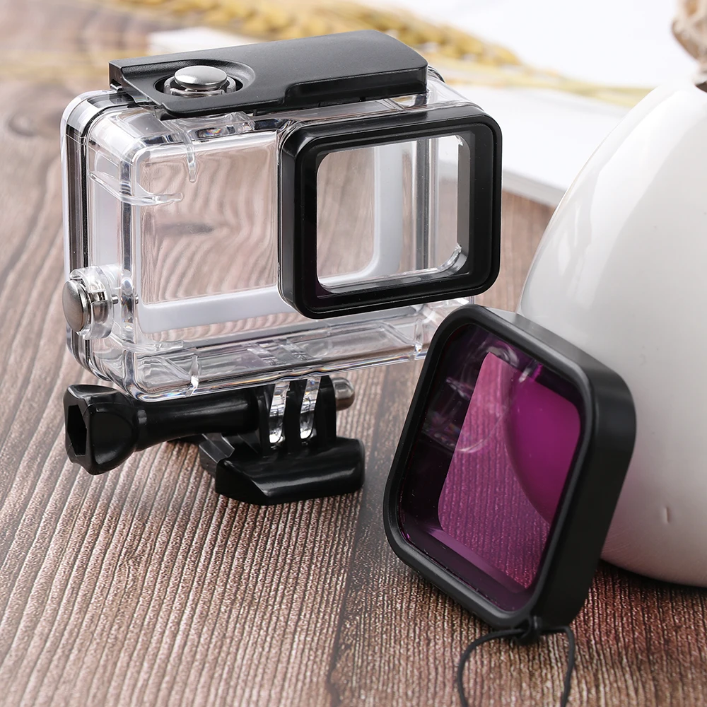 Для GoPro Hero 5 Hero 6 7 аксессуары для подводного погружения Объектив Набор цветных фильтров для Go Pro HERO5 HERO6 черный супер костюм корпус