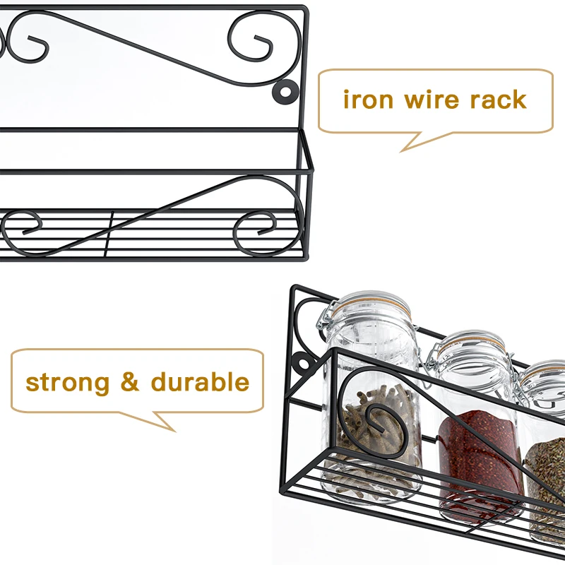 4 шт. стеллажи для хранения кухонные полки металлические бутылки специй