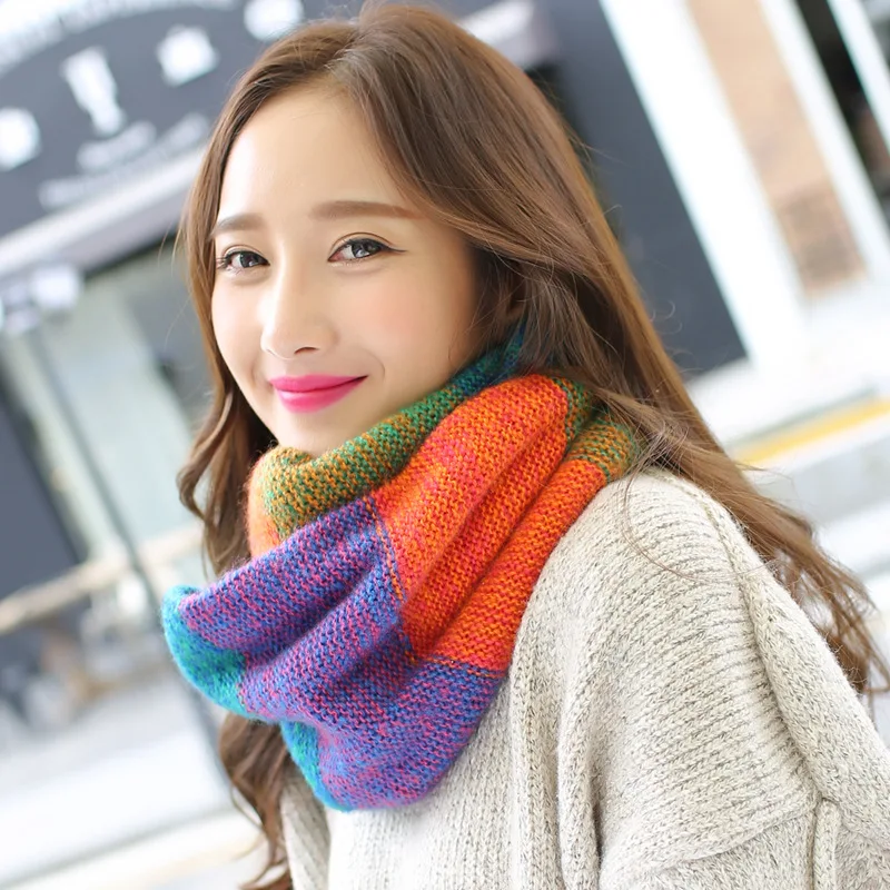 Модный вязаный шарф-Кольцо Snood женские мягкие теплые зимние шарфы Infinity шейный