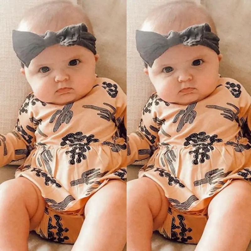 Детский хлопковый комбинезон с цветочным принтом на осень|Боди для малышек| |