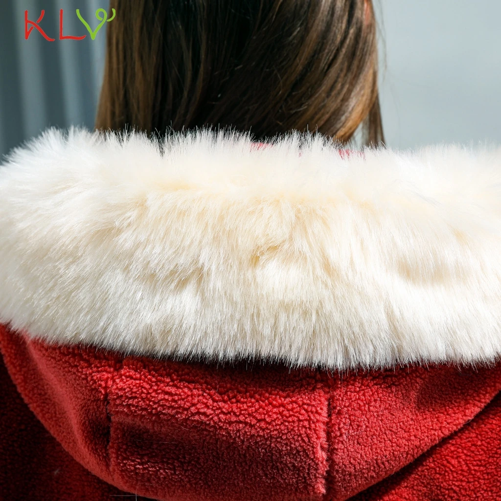 

Women Jacket Hooded With Fur Winter Warm Pockets Long Sleeve Windbreaker Plus Size 2019 Overwear Casaco Feminino Girl Coats 19Jl