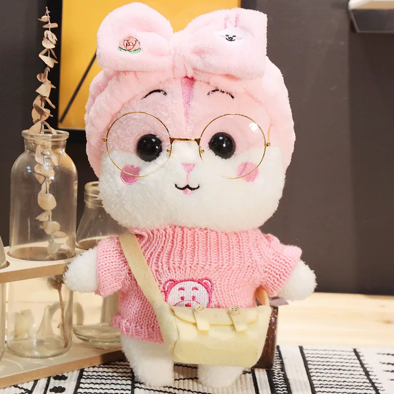 

30cm Kawaii Cute Hamster Plush toy Stuffed Animals Soft Plushie Dressed Alpacasso Toys for Girls Kids Birthday Gift Christmas