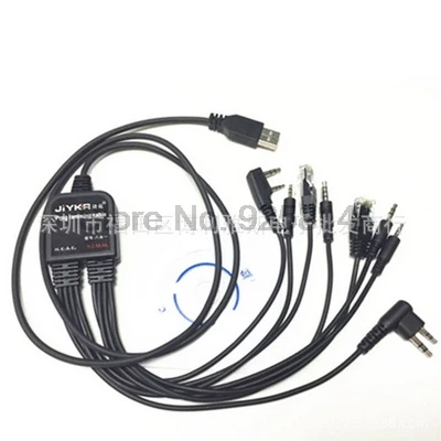 Dhl ИЛИ ems 50 шт. 2018 Новый 8 в 1 USB кабель для программирования kenwood baofeng motorola yaesu icom Handy