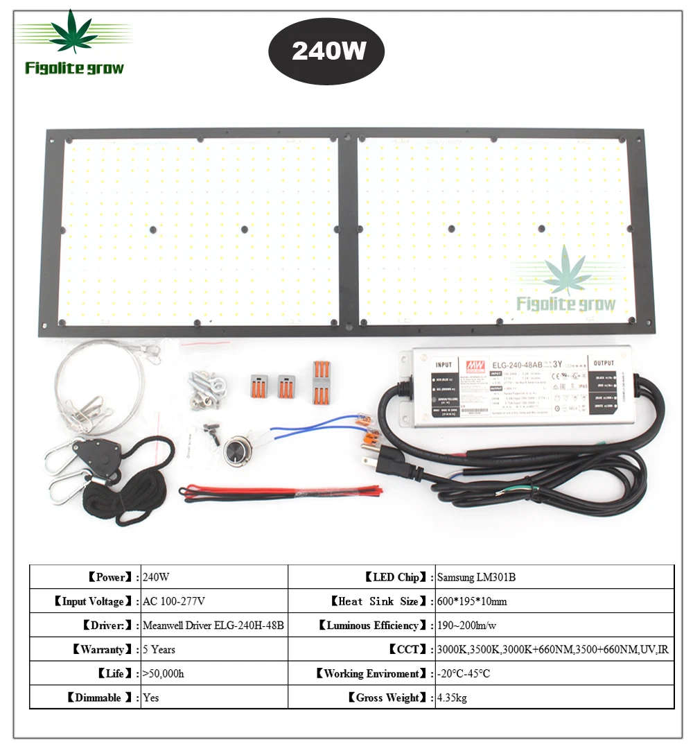 Dimmable 150w 240W QB288 samsung lm301B 3000 K/3500 K mix 660nm UV IR, светодиодный светильник для выращивания, led quantum board с драйвером Meanwell