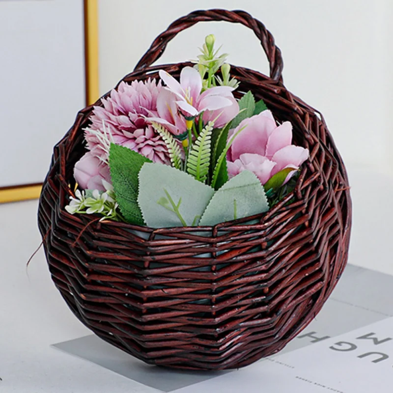 Подвесной цветочный горшок из искусственного ротанга для посадки растений