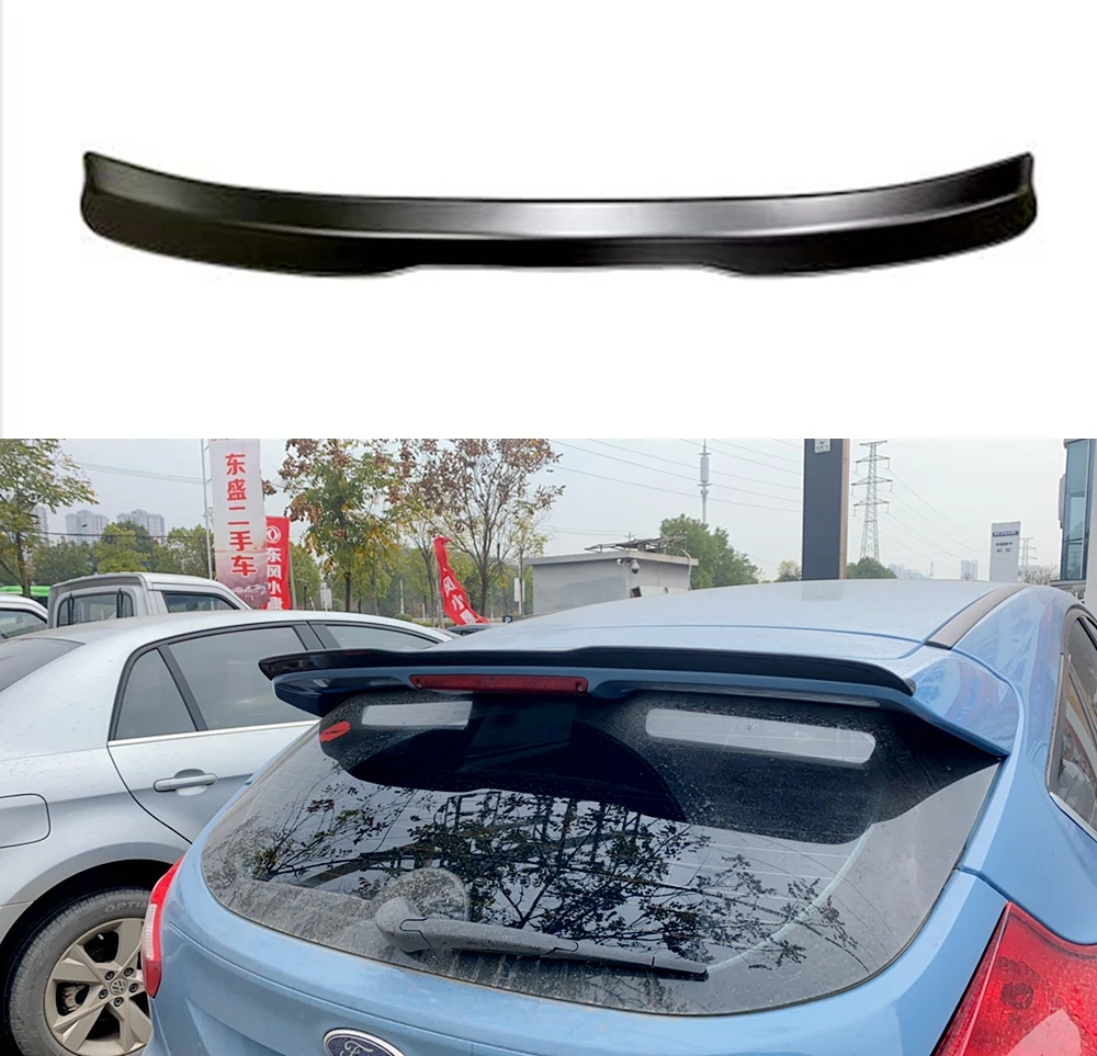 

Спойлер для Volkswagen VW Polo 2002-2010-2020 из АБС-пластика, окрашенный глянцевый черный цвет, задний спойлер на крышу, заднее крыло, Стайлинг автомобиля
