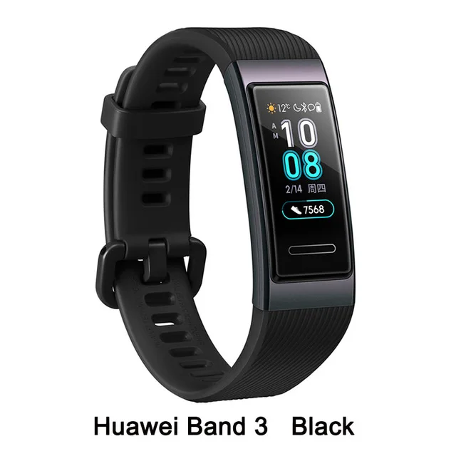 huawei band 3 black Смарт-браслет huawei Band 3 Pro gps 3, водонепроницаемый Сенсорный Экран 0,95 дюйма, датчик скорости плавания и сна - Цвет: huawei band 3 black