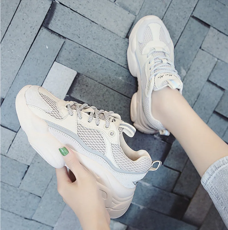 Женская Вулканизированная обувь Светящиеся кроссовки с темной ночной