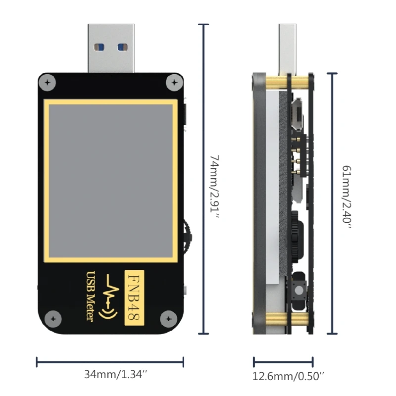 FNB48 PD триггерный Вольтметр Амперметр ток и вольтметр USB тестер QC4 + PD3.0 2 0 PPS