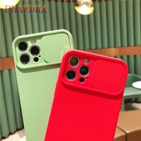 shockproof solid candy color phone case for phone 11 pro max 12 mini xr xs x 6 7 8 plus se 2020 lens protect tpu soft back cover
