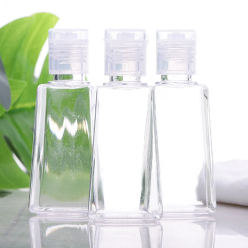 

10pcs 30ml Rapezoidal Refillable Bottle Children's Hand Sanitizer Bottle Tportable Travel Sample PET Transparent Sub-bottling