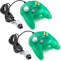 new version 2 pack for n64 controller game pad joystick for 64 plug play joystick from japan jungle green