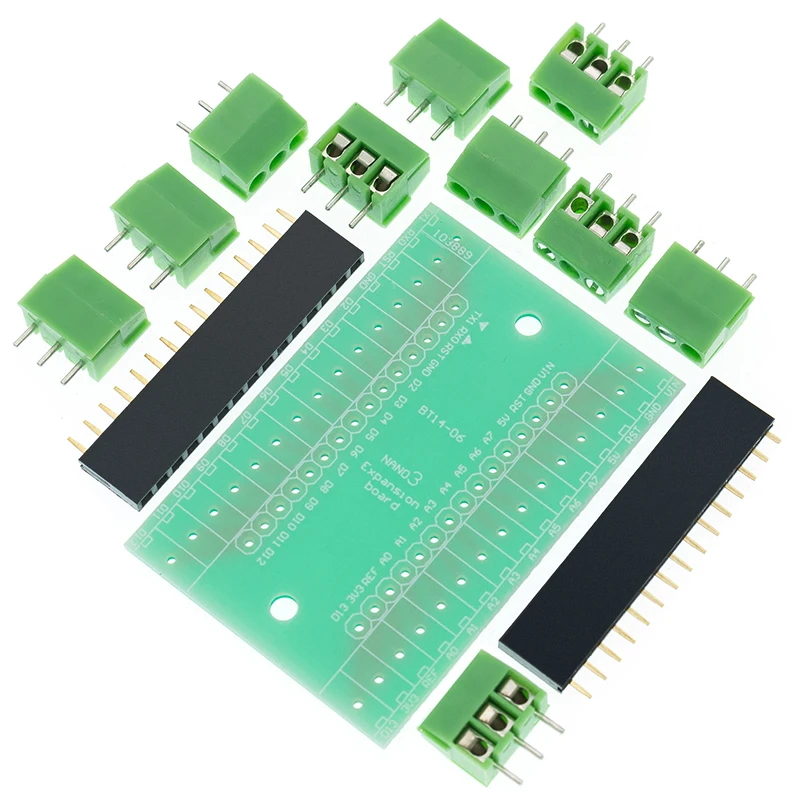 NANO V3.0 3.0 Controller Terminal Adapter Expansion Board IO Shield Simple Extension Plate For Arduino AVR ATMEGA328P 5pcs | Электронные