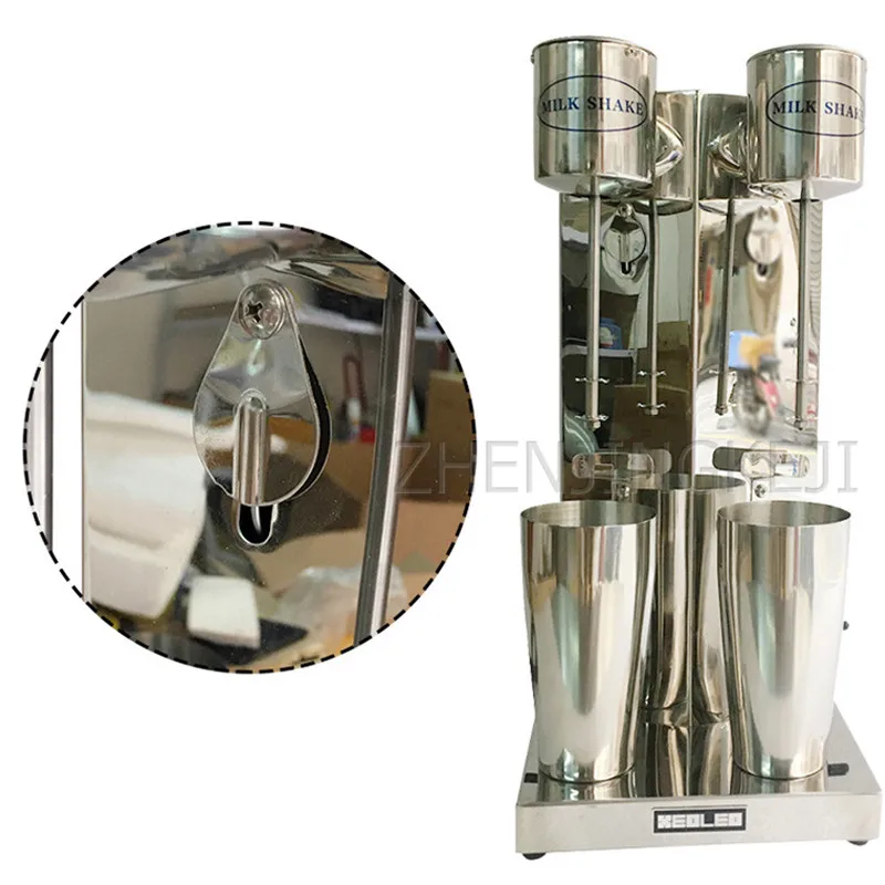 110V/220V Commercial Milkshake Machine Electric Stainless Steel Double-head Mixing Milk Froth 300W Tea Blender | Бытовая техника