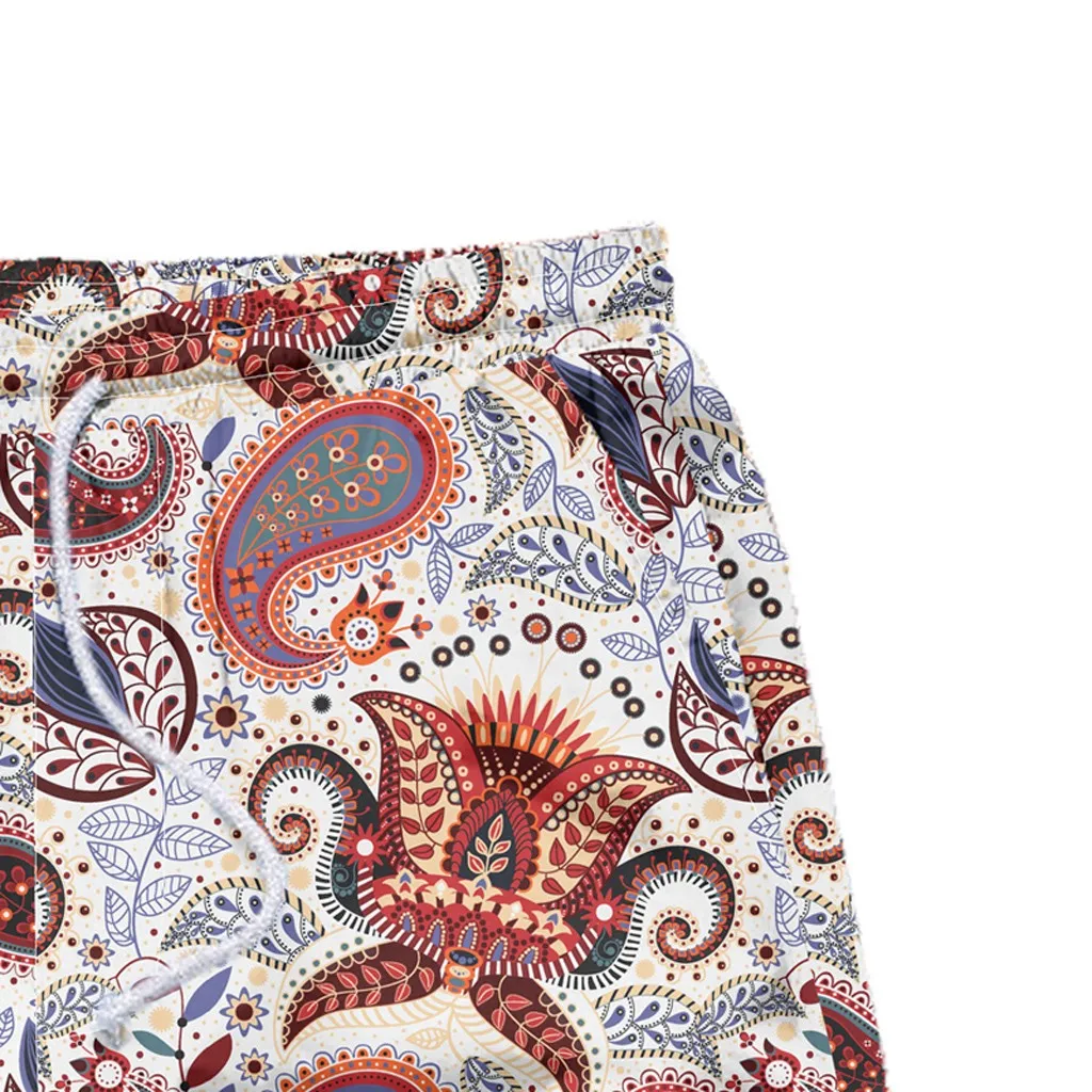 Мужские пляжные шорты с принтом граффити повседневные рабочие короткие брюки