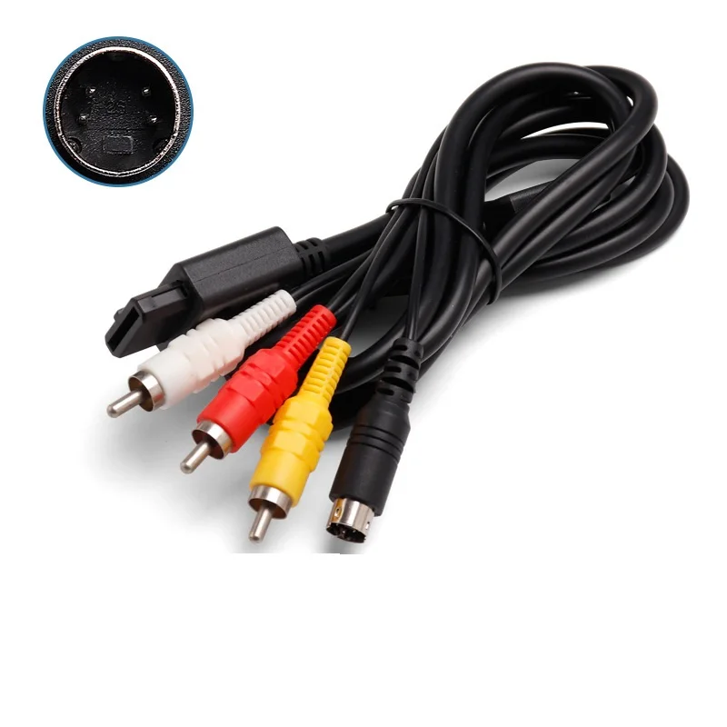 

Черный AV композитный s-видео RCA видео HD ТВ кабель для Nintendo 64 N64 SNES SFC NGC