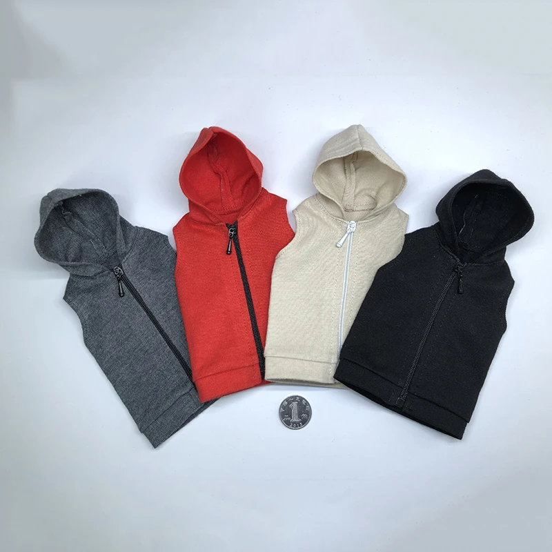 

1/6 Scale Male Sports Hooded Vest Sleeveless Hoodie Clothes for 12 inch Soldier Action Figure Body Model Toys